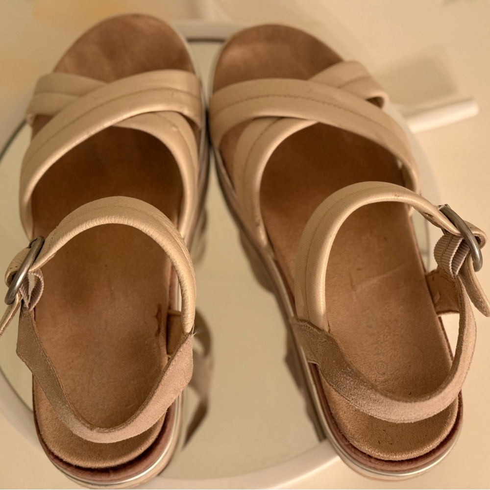 Vionic Phoenix Reyna Slide Sandals – Beige – Size 9 – Adjustable Straps